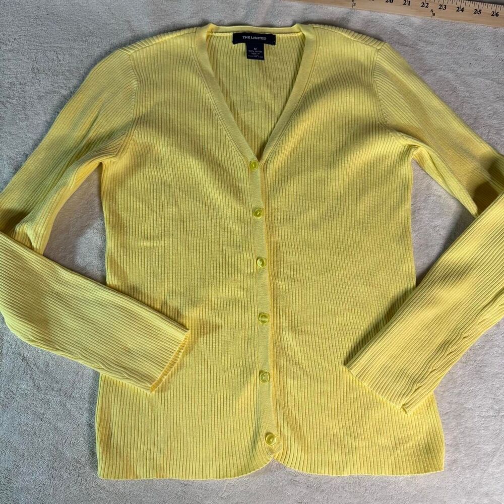The-limited Women's Yellow Cardigan